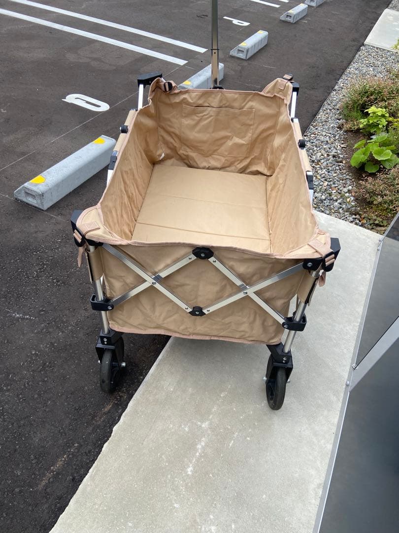DOD 折りたたみキャリーカート ベージュ　アルミ合金フレーム