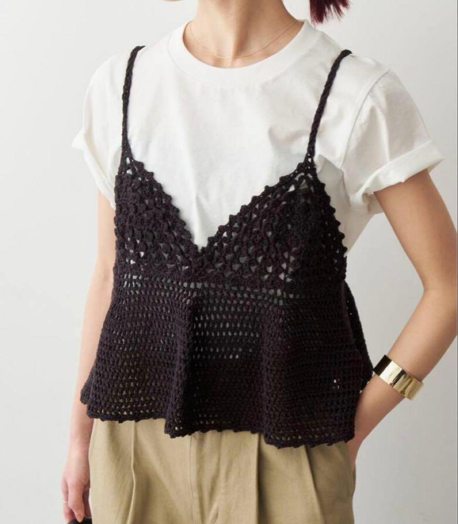 新品•タグ付き！Spick and Span クロシェニットキャミソール