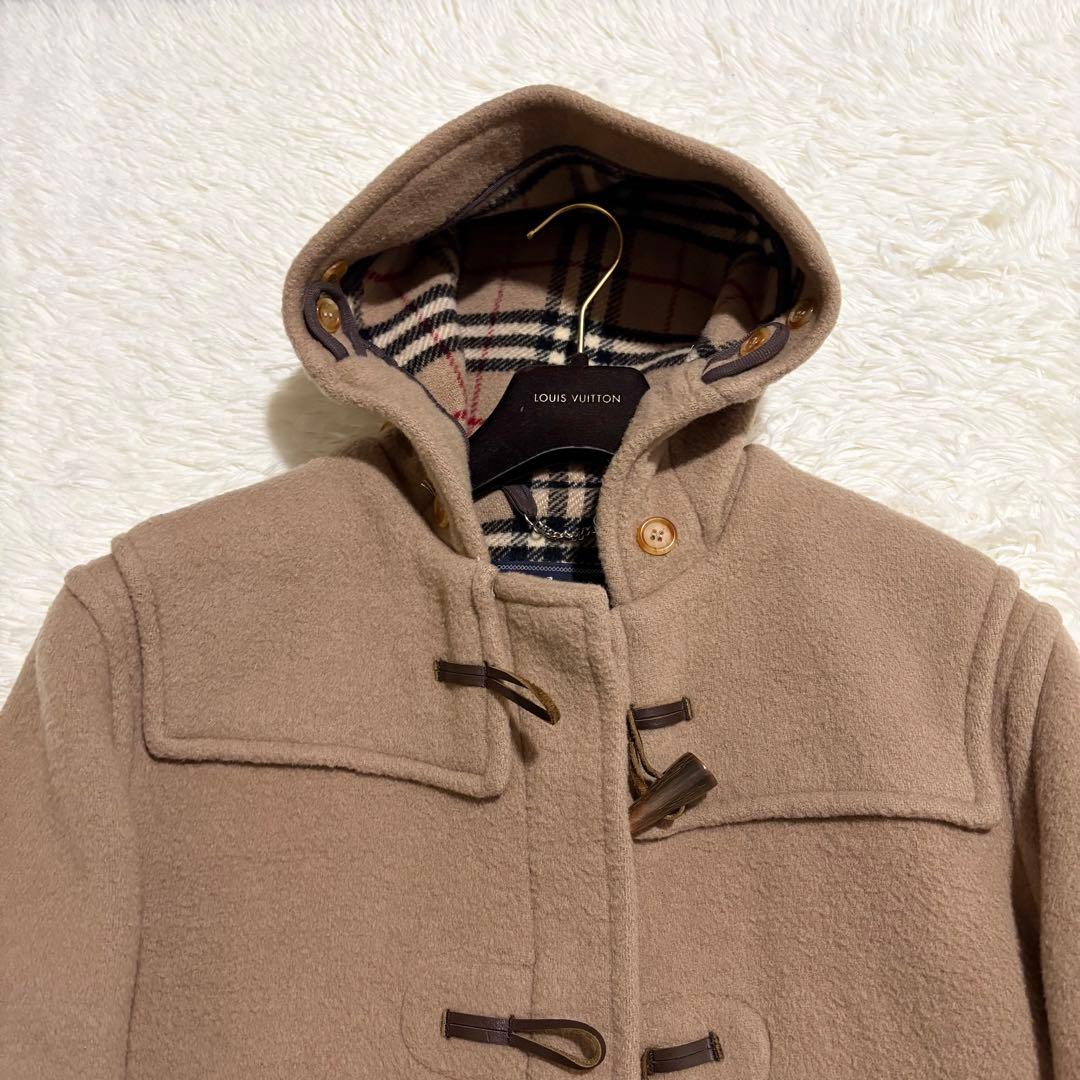 【美品】バーバリー ノバチェック ダッフルコート ロング 英国製 キャメル