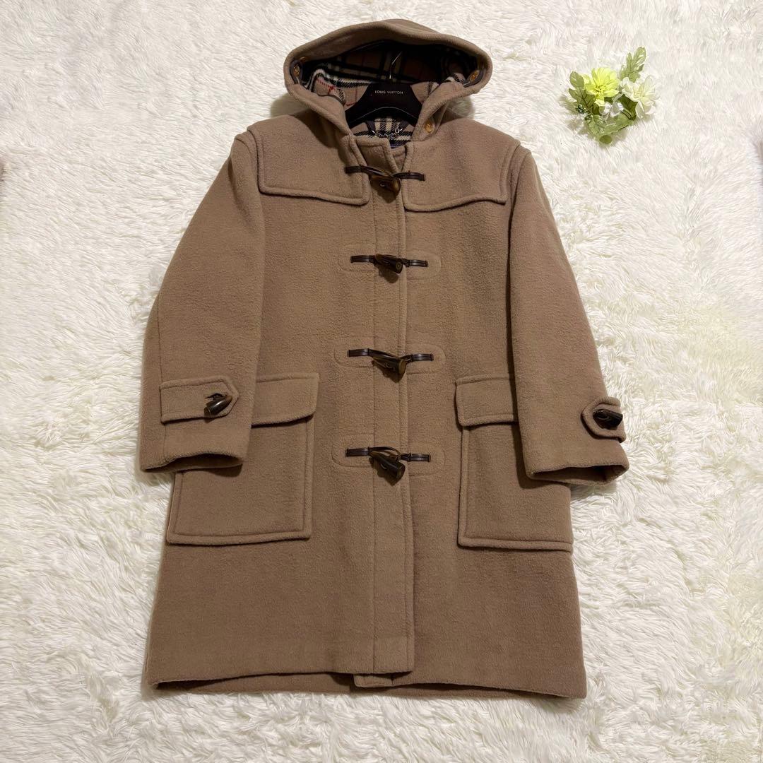 【美品】バーバリー ノバチェック ダッフルコート ロング 英国製 キャメル