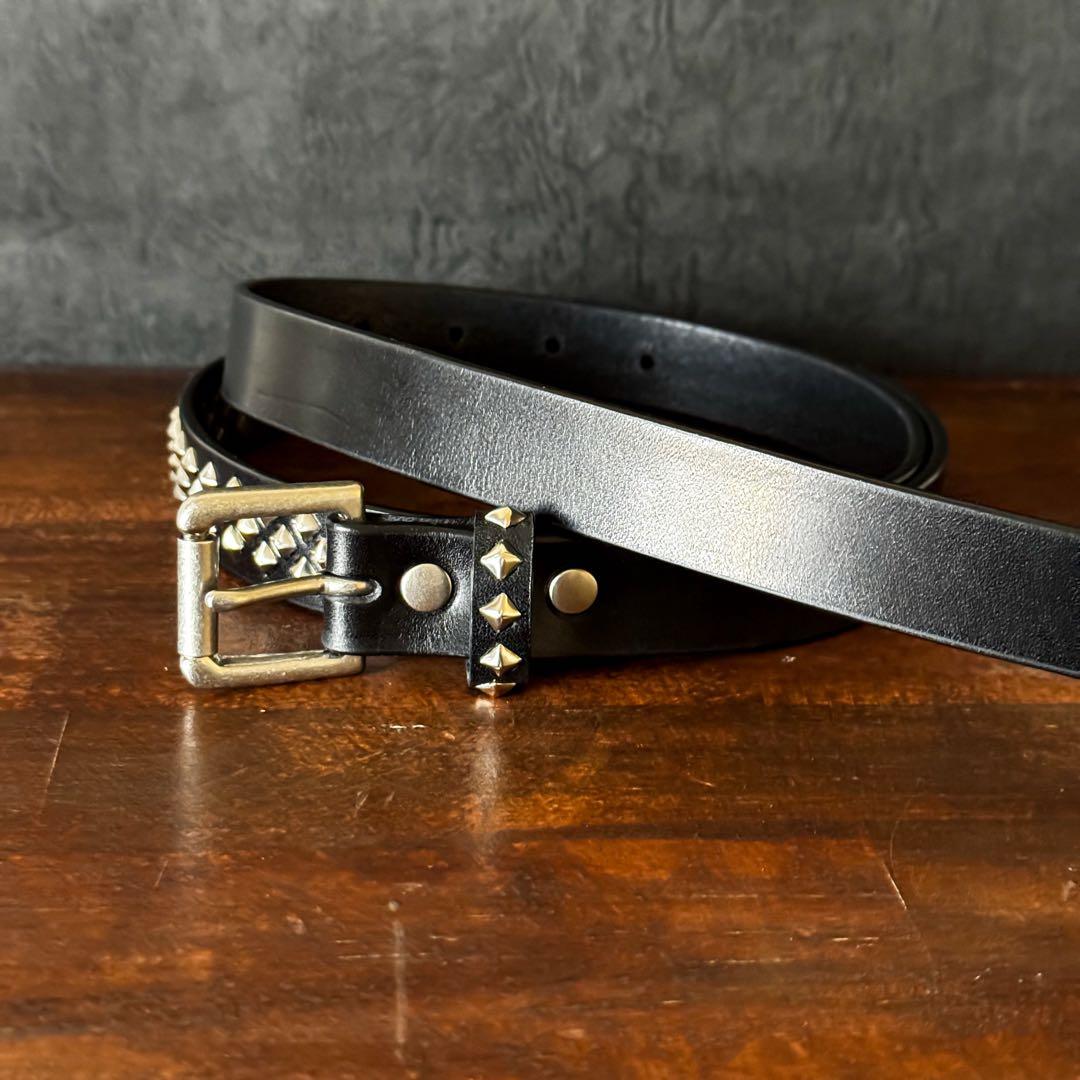 k*1様 スタッズナローベルトミリタリmx23mm 32inch125cm