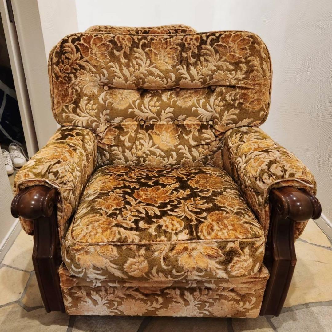 オールドカリモクkarimoku 金華山1人掛けソファ クラシック　アンティーク