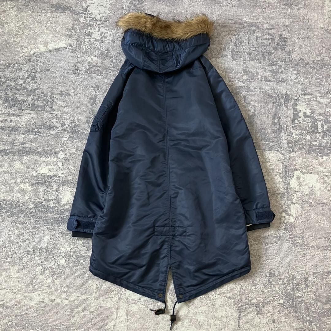 【美品】フレッドペリー モッズコート ファー取り外し可能 2WAY ネイビー M