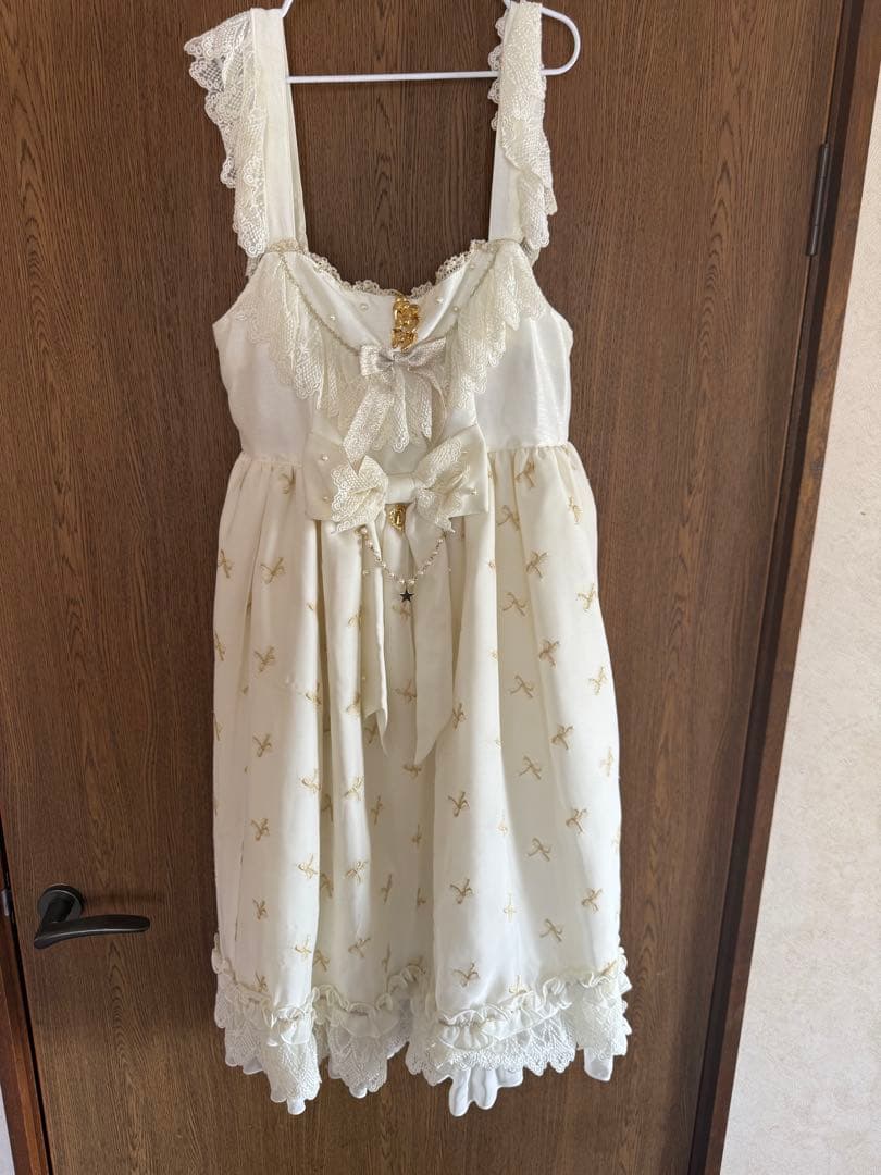 BABY,/Fluffy Dream Ribbonジャンパースカート ヘドレ付き