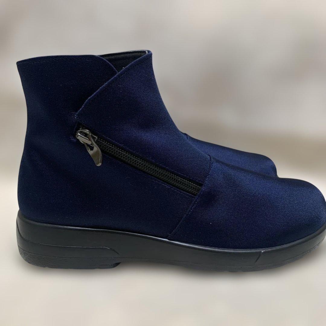 【新品未使用】アサヒシューズ トップドライ　ゴアテックス　ヒールブーツ　ネイビー