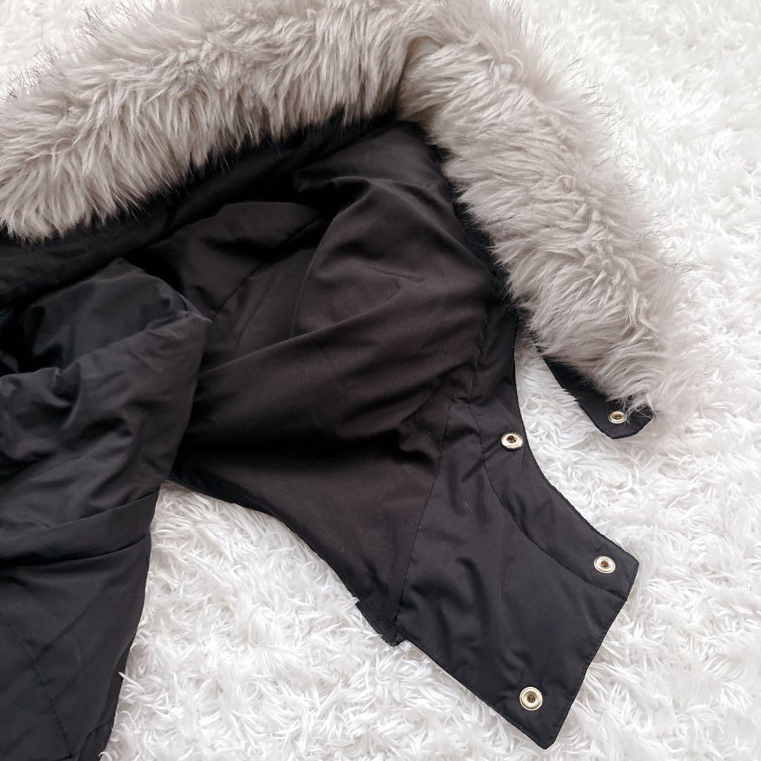 ⭐️売り切りセール中⭐️ ザラ ダウン ロングコート ボア ベルト ファー L