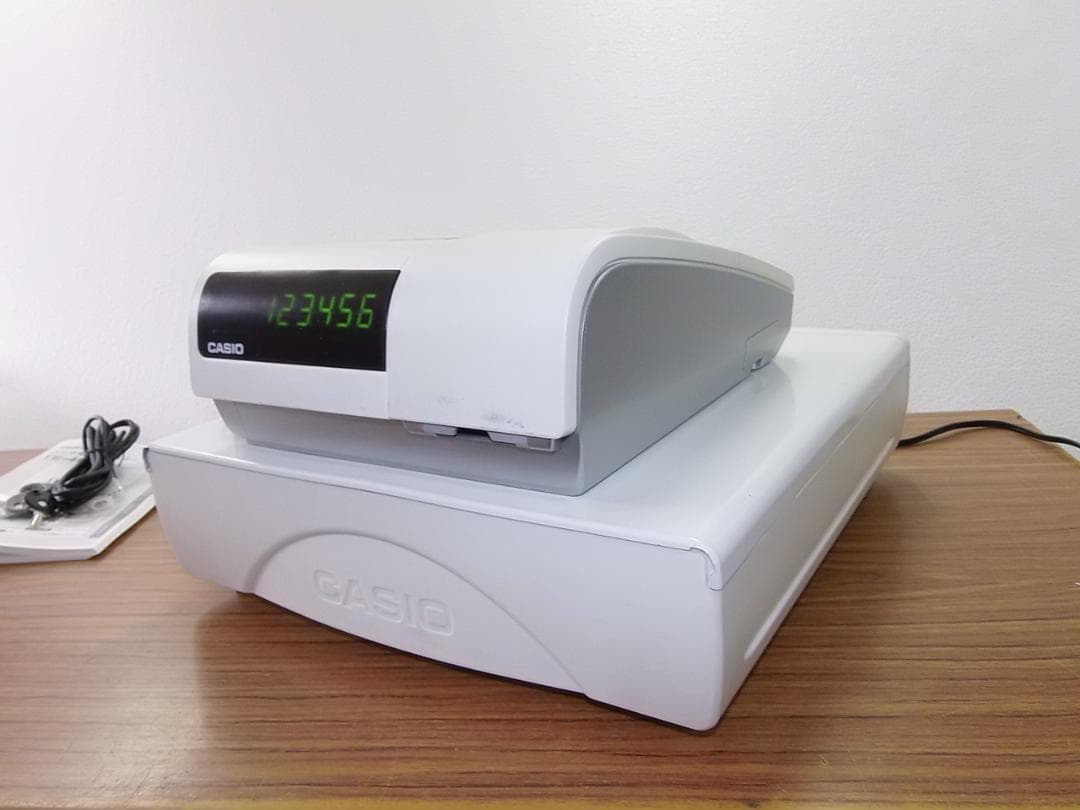 ケーブル付38店名領収書設定無料カシオTE-400インボイスレジスターSDカード