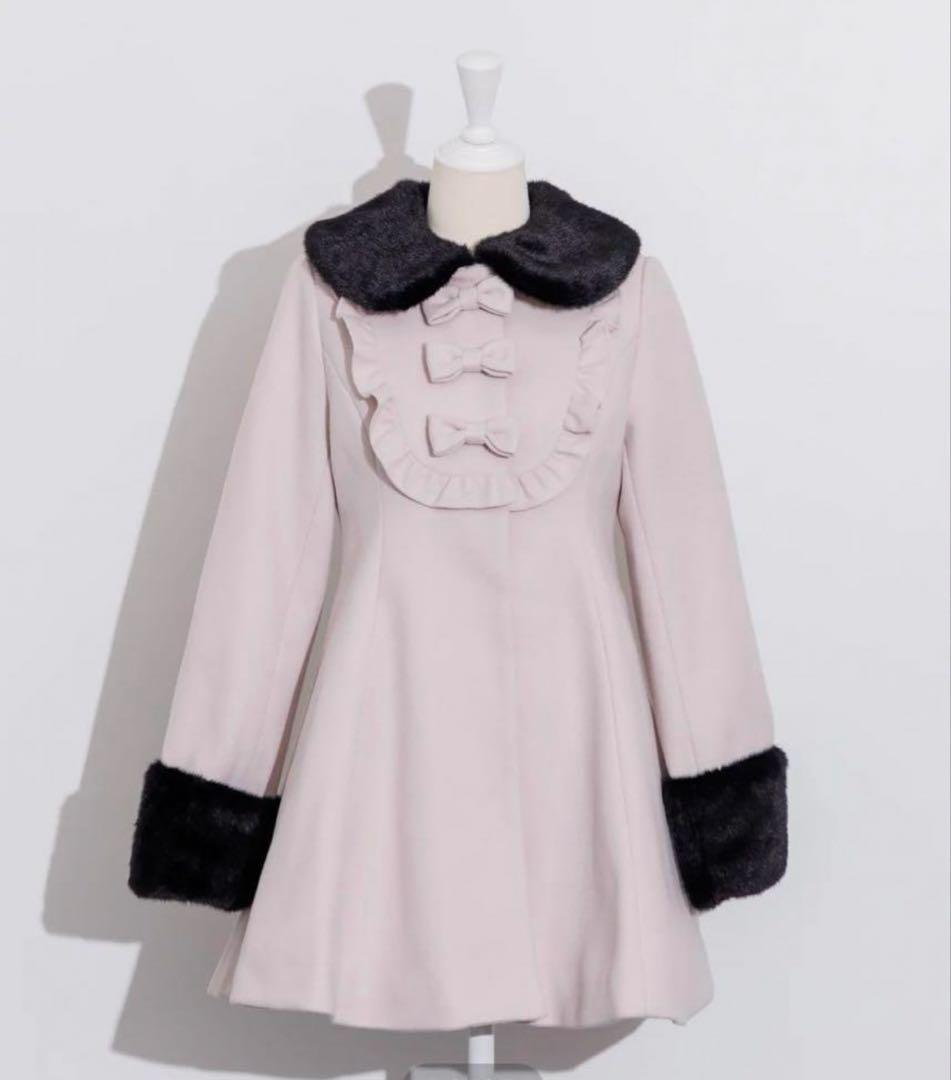 pium ヨークフリルリボンドーリーコート