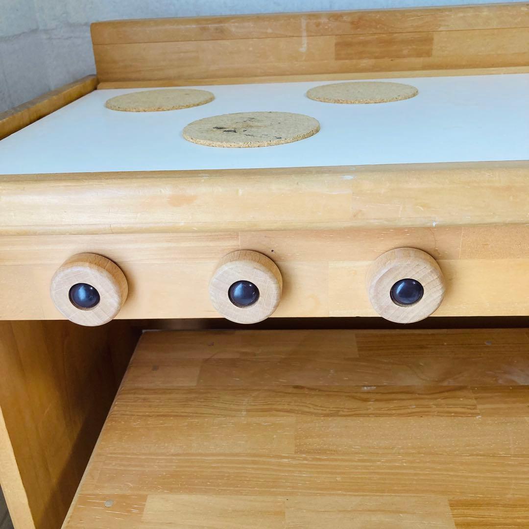 せせり様①【日本製】木製ままごとキッチンデスク/キッズテーブル　pap&mam