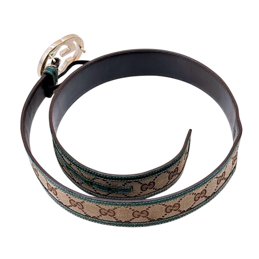 グッチ GUCCI インターロッキングG ベルト GGキャンバス 114876