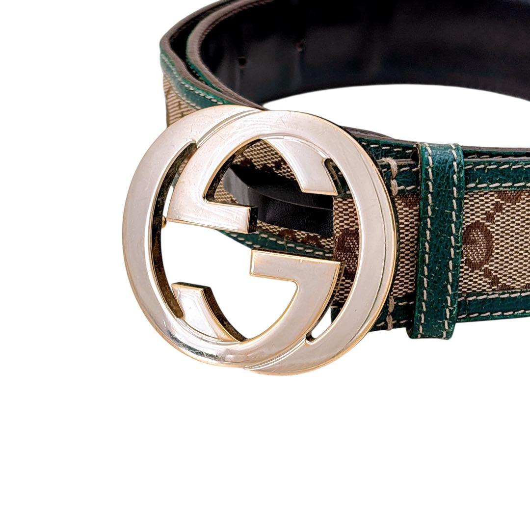 グッチ GUCCI インターロッキングG ベルト GGキャンバス 114876