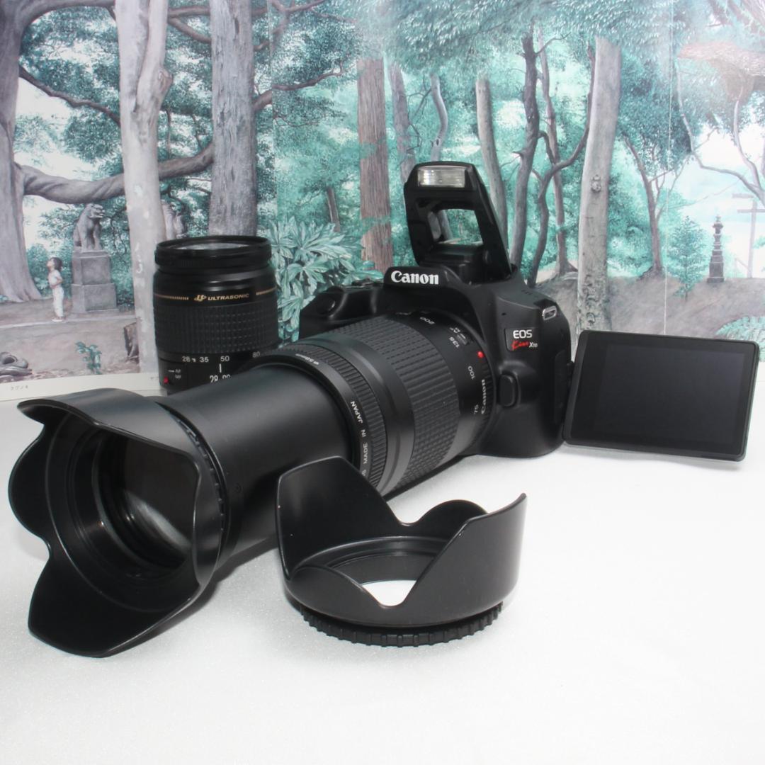 ☆扱い易い多機能な一眼レフ機☆キャノン kiss X10 ダブルレンズ☆