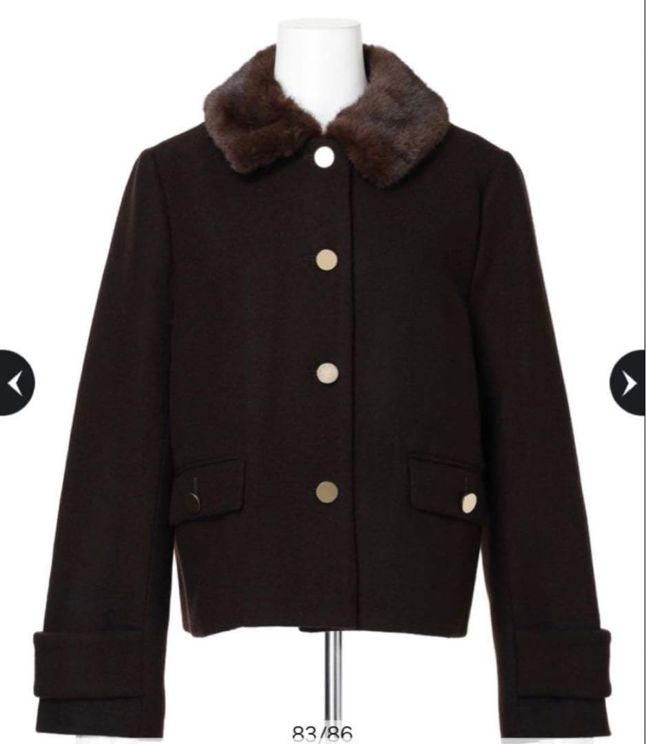 ⭐︎最終お値下げ⭐︎アプワイザーリッシェ ステンカラー ショートコート ブラウン 茶