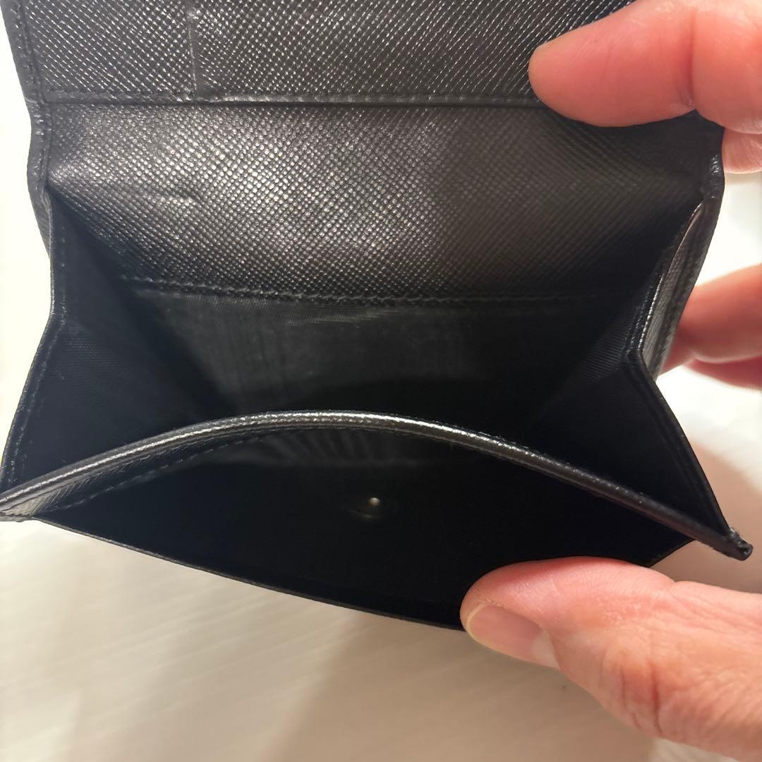 PRADA ブラック 名刺入れ サフィアーノレザー