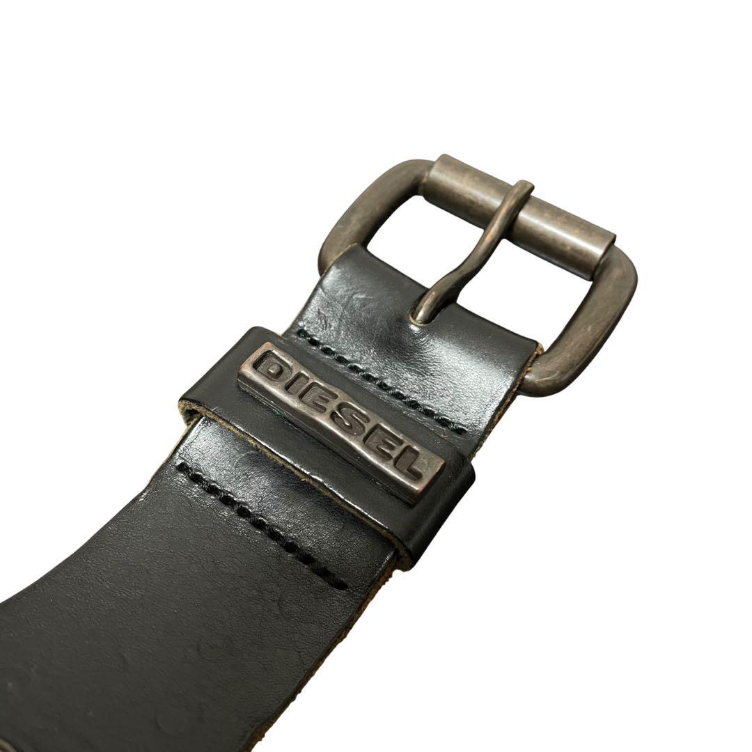 y2k DIESEL ディーゼル レザーベルト スタッズ イタリア製 本革