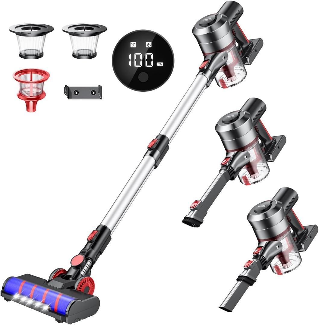 コードレス掃除機 ハンディークリーナー 45000pa超強力吸引 LEDライト付