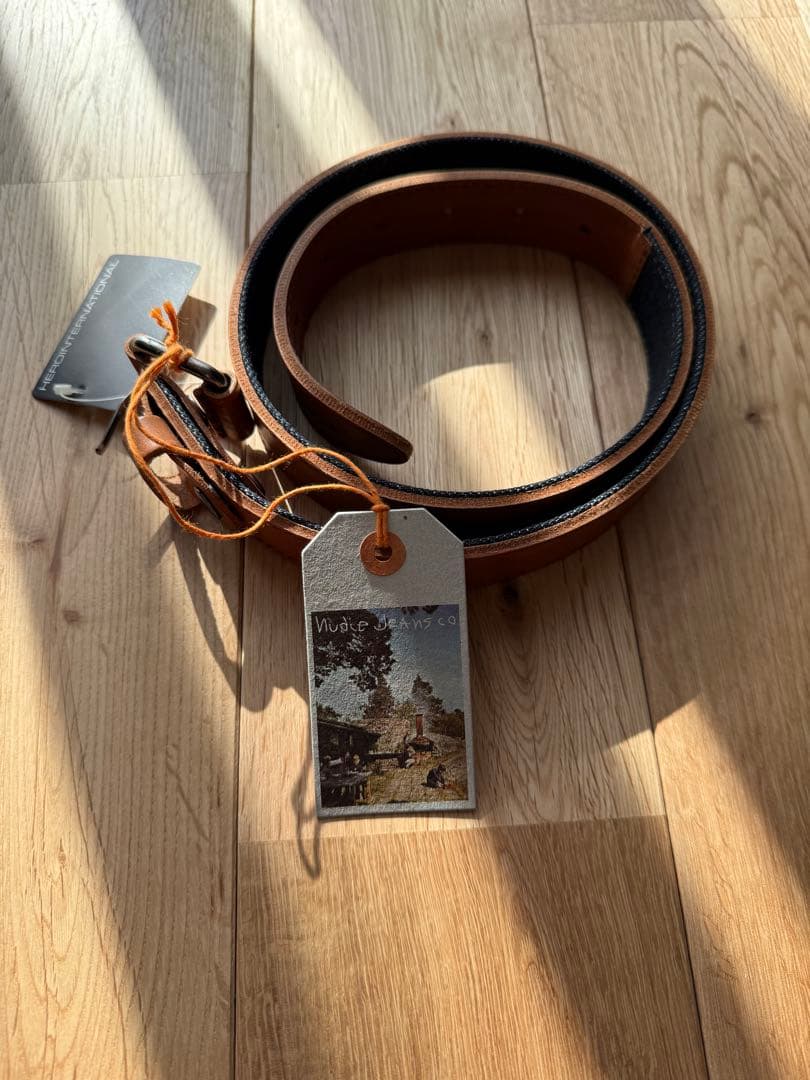 新品未使用Nudie Jeans レザー ベルト 80