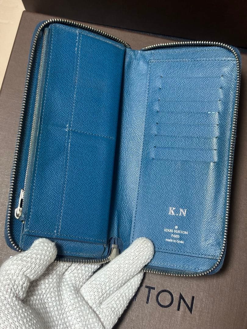 ルイヴィトン エピ ヴェルティカル 長財布 ブルー ファスナー