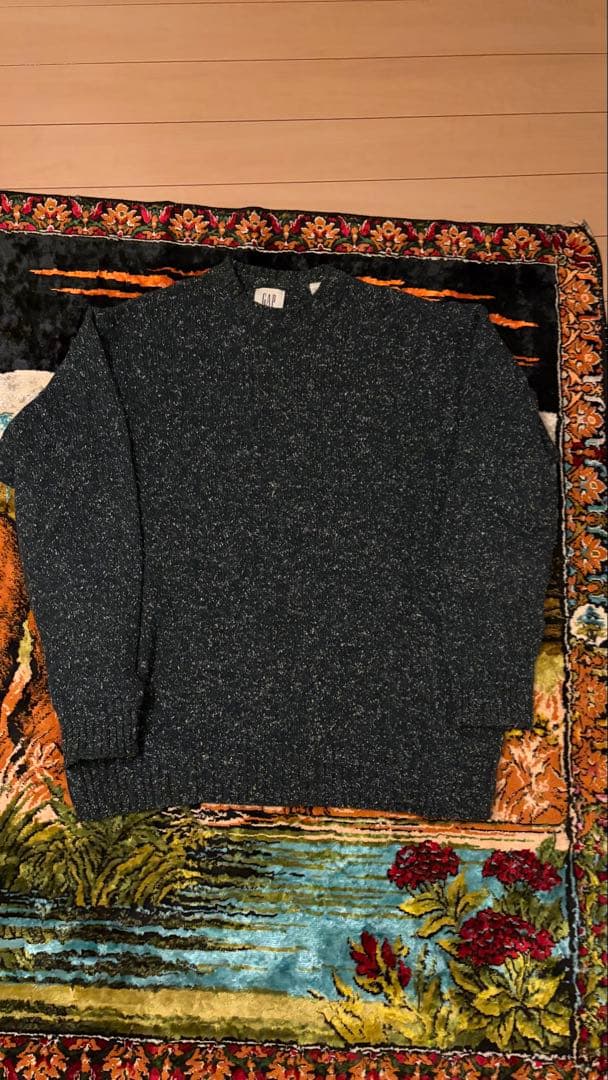 90s old GAP ニットセーター グリーン バーズアイ