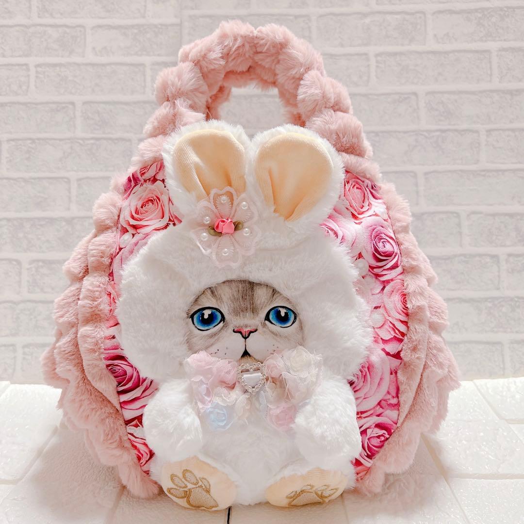 ポップコーンファー トートバッグ コヤンイサムチョン ルミちゃん 薔薇