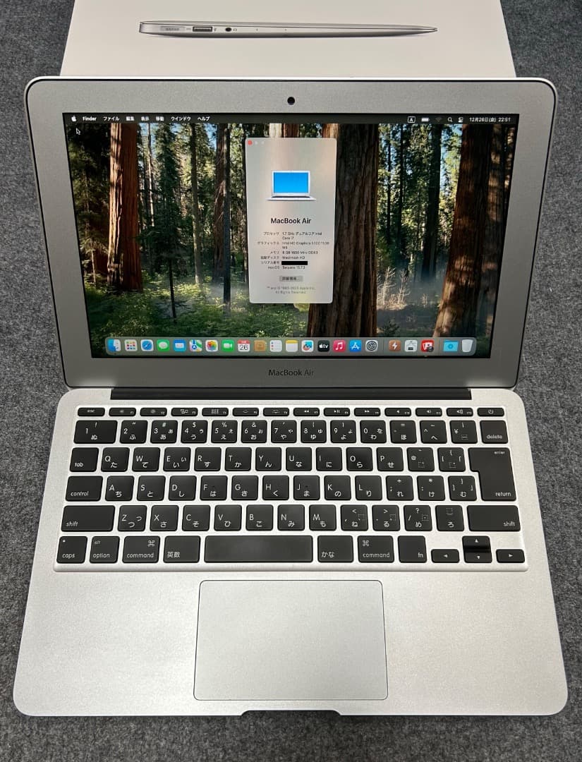 MacBook Air i7 8Gb 11インチ 新品1TbSSD 傷無し極上品