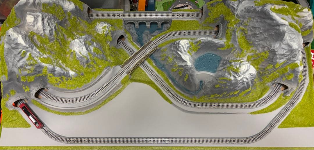 最終価格KATO Nゲージ　アルプスの氷河特急デスクトップレイアウト