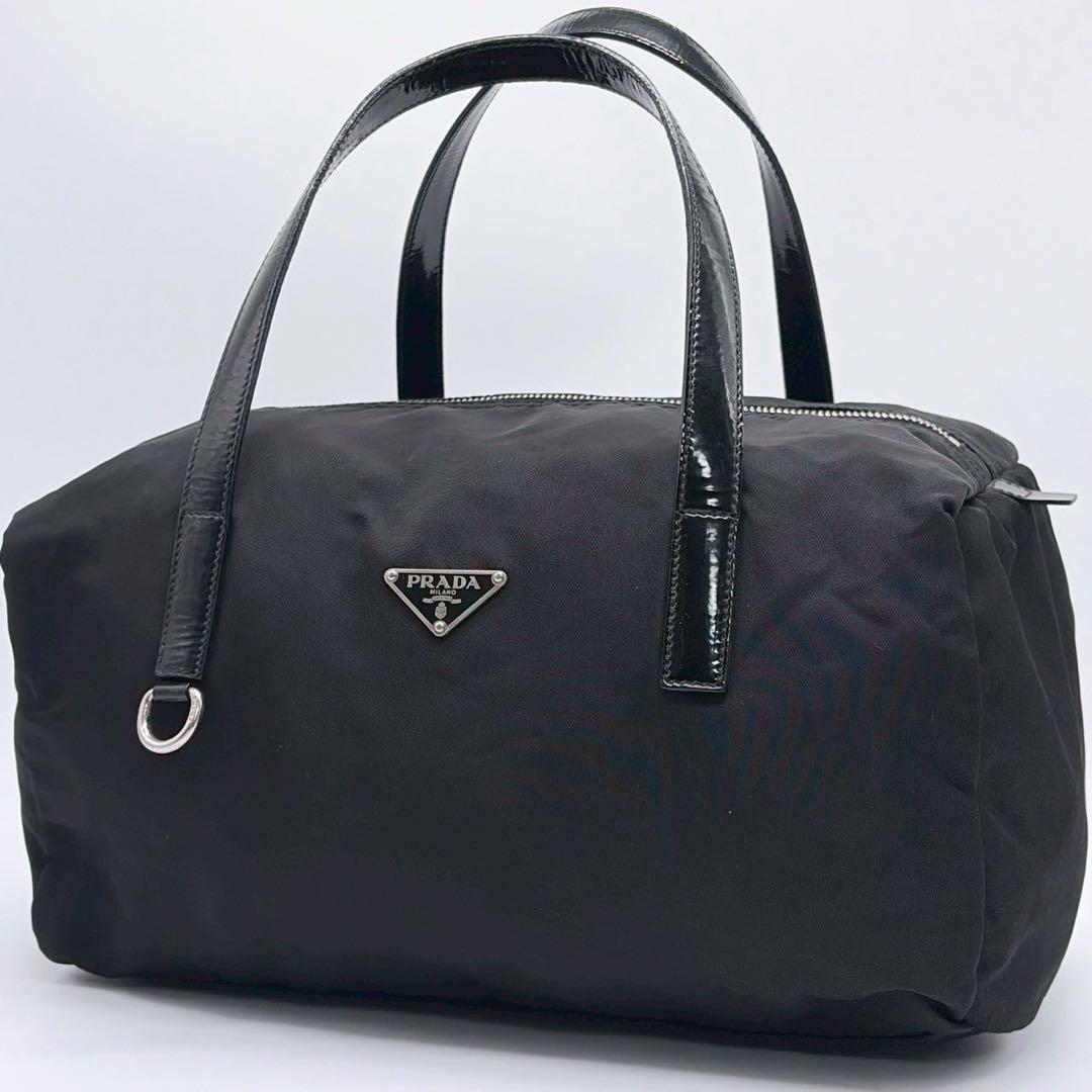 PRADA プラダ ハンドバッグ ミニボストンバッグ ナイロン レザー NERO