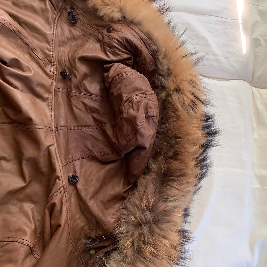 Sisi ブラウン レザーモッズコート