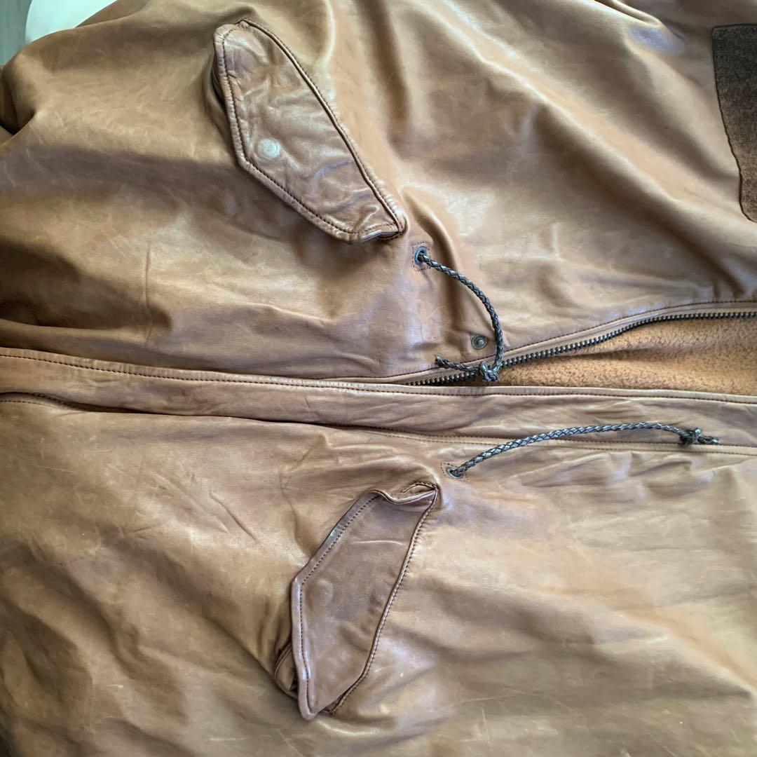 Sisi ブラウン レザーモッズコート