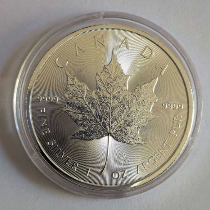 2020年メイプルリーフ銀貨1オンス
