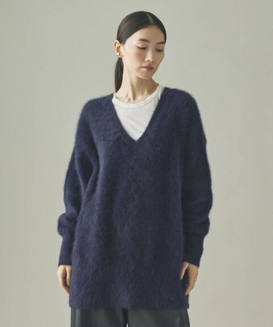 完売カレンソロジーFOXカシミヤVネックニットプルオーバー
