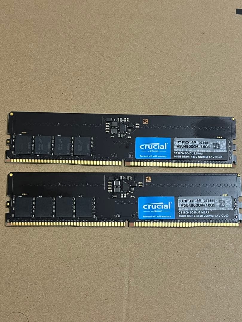 デスクトップ用　DDR5 4800 32GB（2×16GB）