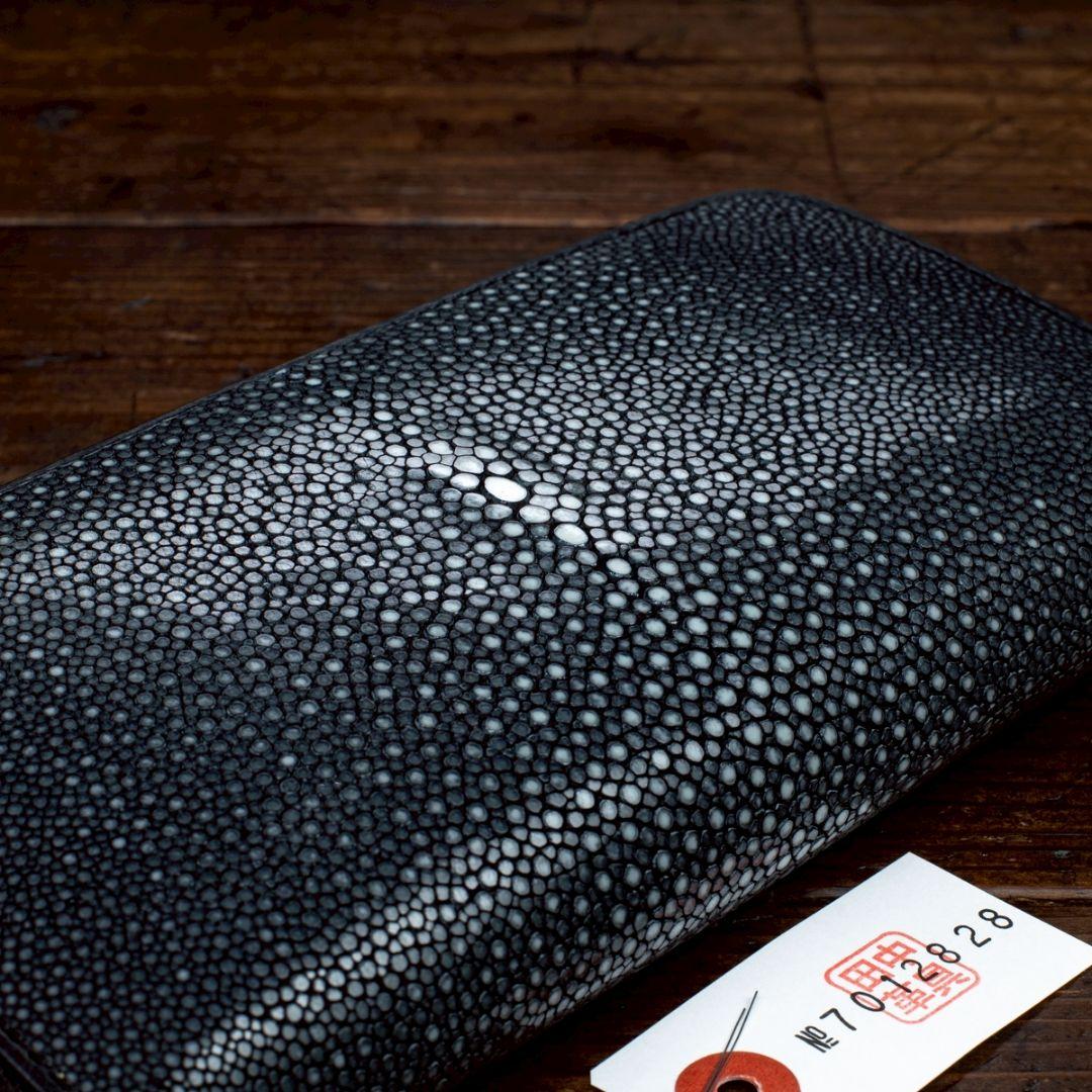 ガルーシャ 実物撮影 スティングレイ 長財布 スティングレー ラウンドファスナー