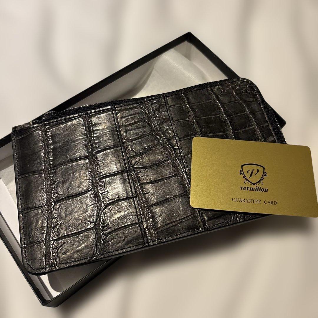 vermilionクロコダイルレザー長財布 iphoneポーチ　定価124000