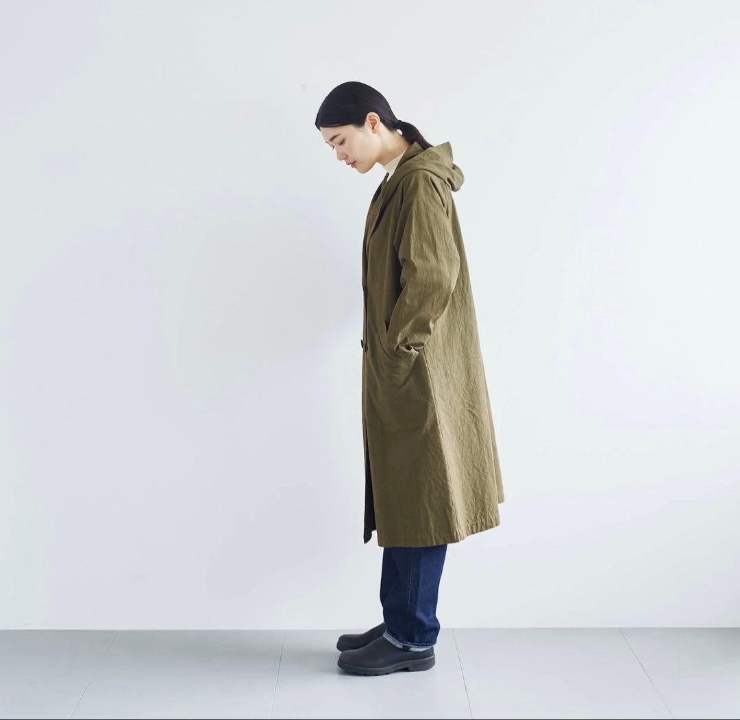 【訳アリ値下げ】HAU coat canvas カーキ　コート　キャンバス　ハウ
