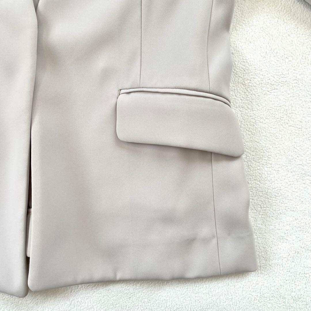 美品✨プラステ ノーカラー パンツ スーツ セットアップ グレー ネイビー