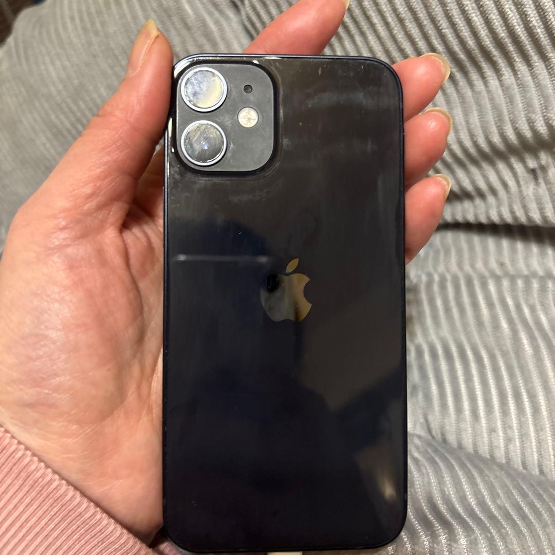 Apple iPhone 12 ミニブラック 画面ひびあり 本体