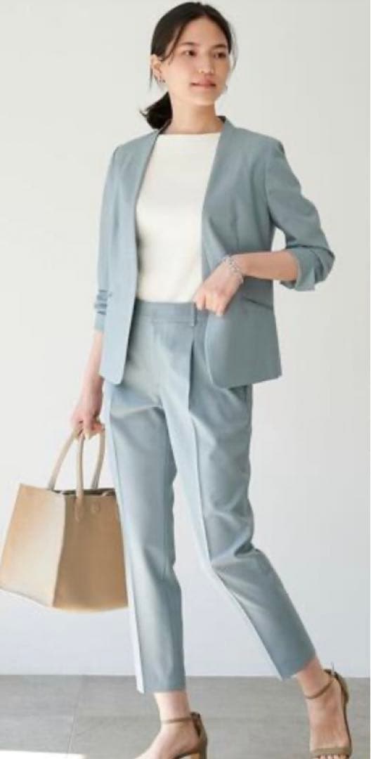 グリーンレーベルリラクシング　パンツスーツ　ジャケット　セットアップ　カチリラ