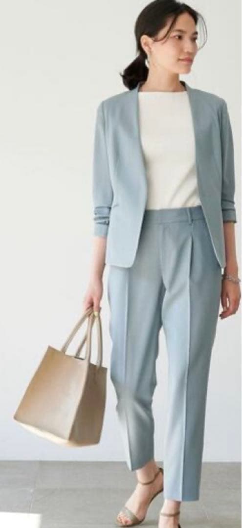 グリーンレーベルリラクシング　パンツスーツ　ジャケット　セットアップ　カチリラ