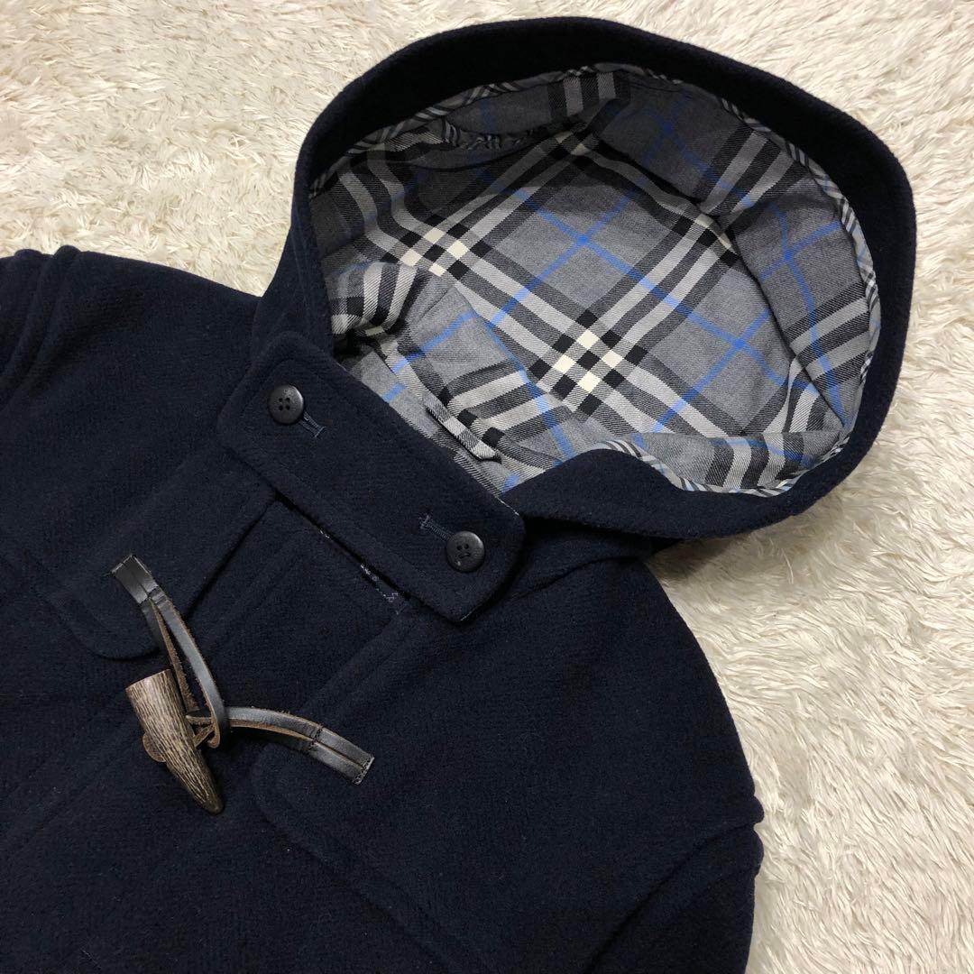 美品✨バーバリー ダッフルコート ネイビー ノバチェック裏地 7AR
