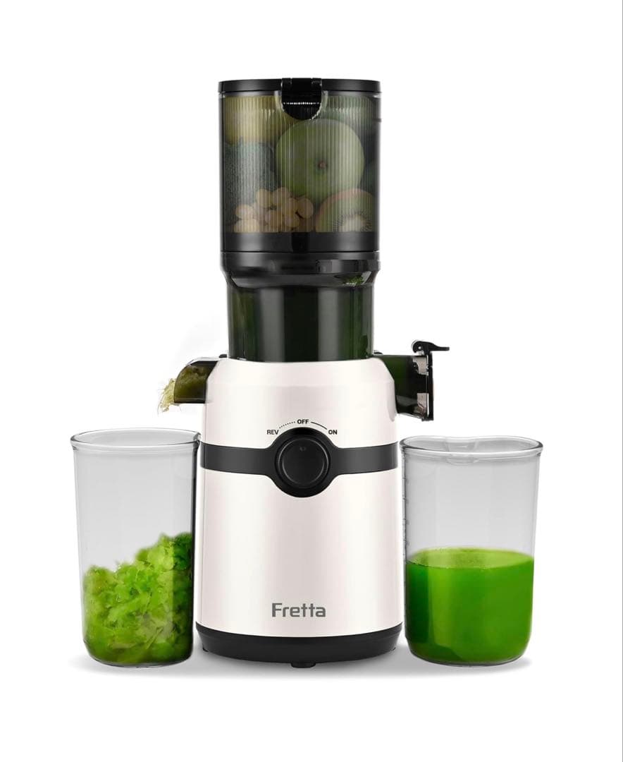 10122 Fretta ジューサー 10.8cm広い投入口1L大容量White
