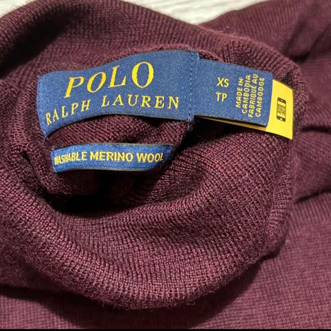 【最終価格】未使用タグ付き　PRLウールタートルネックセーター　メンズXS