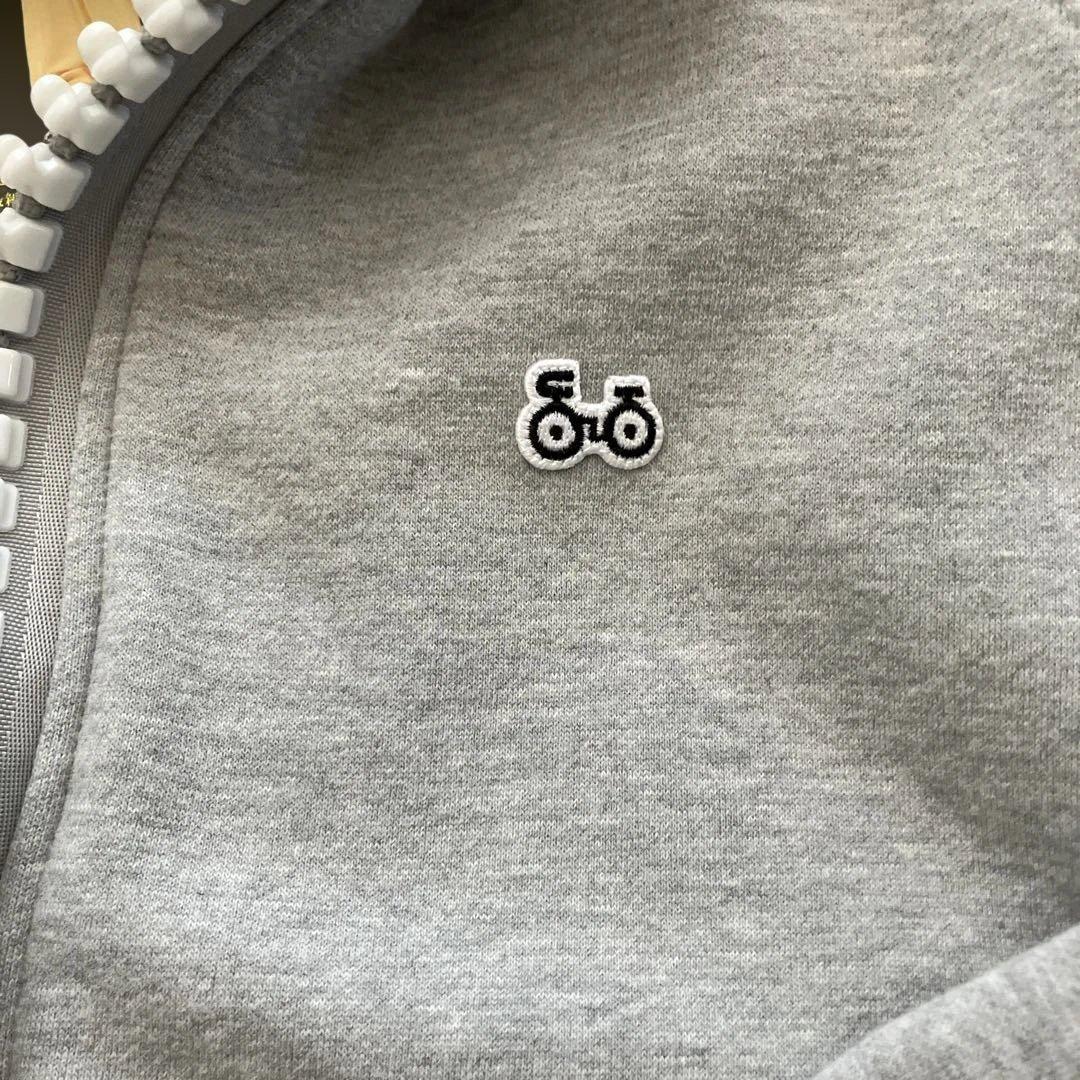 木梨サイクルグレー ジップアップパーカー