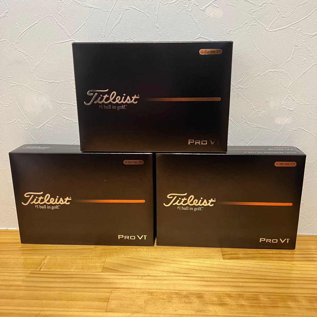 2025 TITLEISTタイトリストPROV1 プロV1 ダブルナンバー 3箱