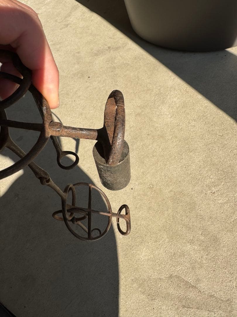 アンティーク　馬具　轡　クツワ　鉄製　刻印あり