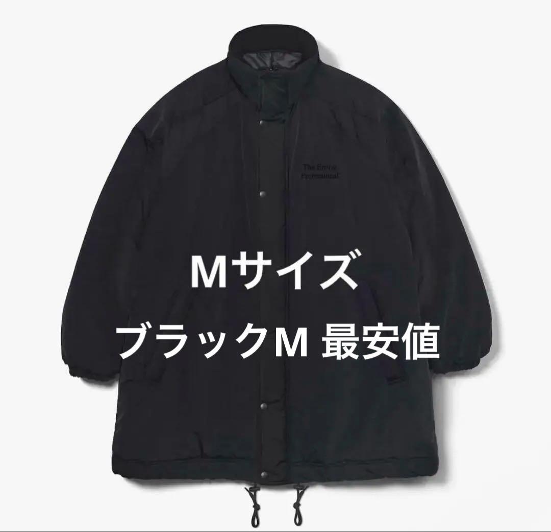 ジャケット・アウター Ennoy PADDED NYLON BENCHCOAT BLACK/BLACK