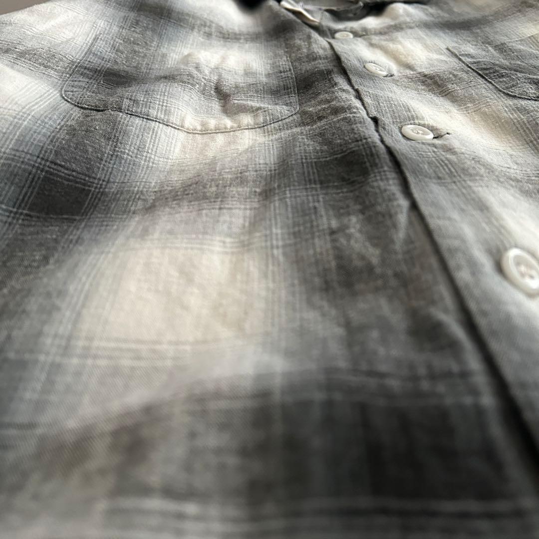 Vintage 50s~ PILGRIM オンブレチェック オープンカラーシャツ