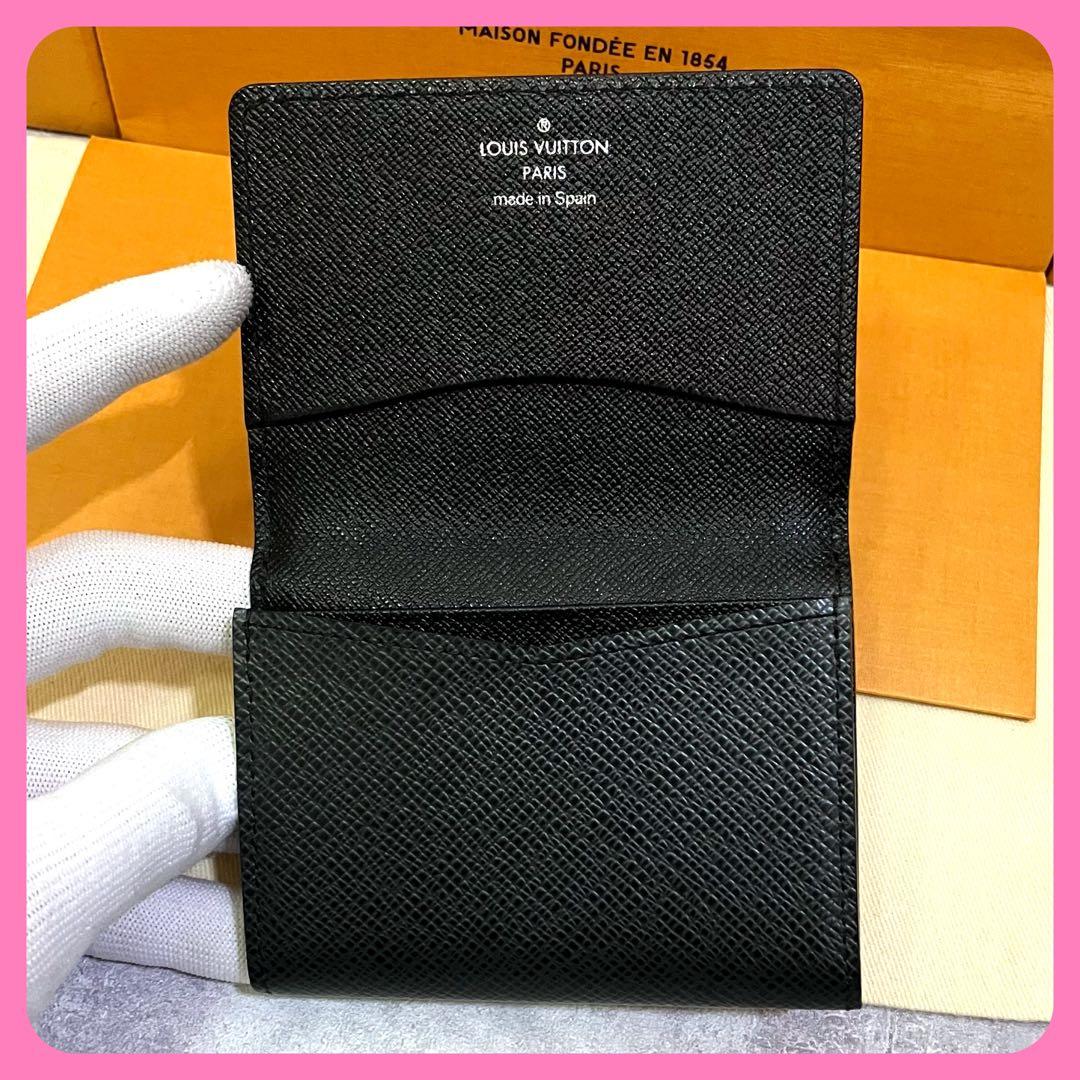 ルイヴィトン アンヴェロップ・カルト ドゥ ヴィジット タイガ カードケース 黒
