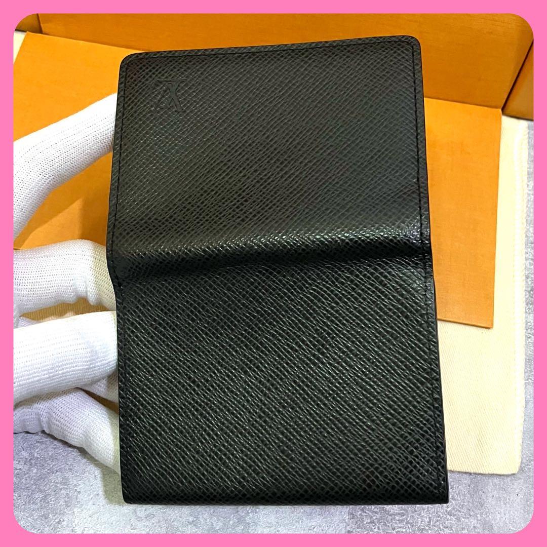 ルイヴィトン アンヴェロップ・カルト ドゥ ヴィジット タイガ カードケース 黒