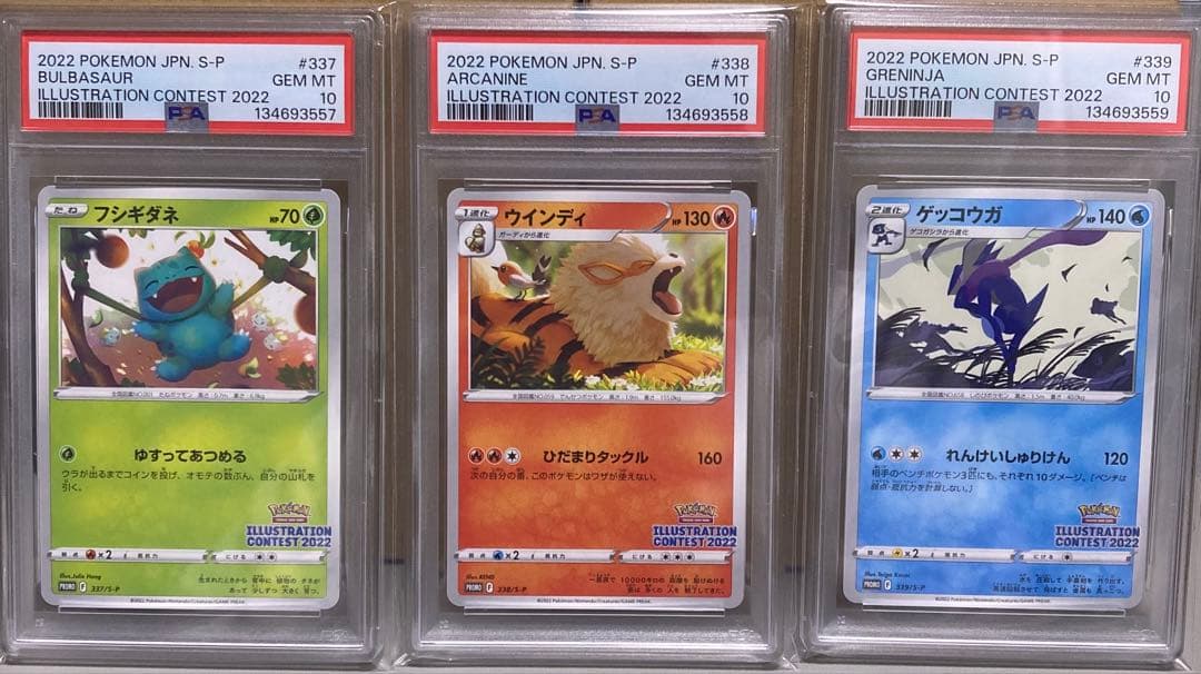 【PSA10連番】 イラストレーションコンテスト2022 ゲッコウガ　他